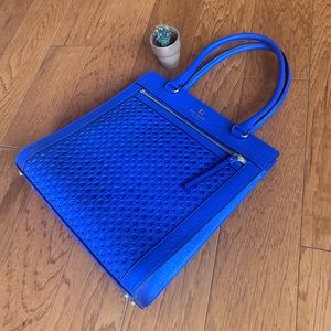 Kate Spade NY Blue Perforated Leather Bag
